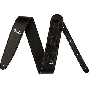 Fender® »VEGAN LEATHER STRAP« lederen gitaarriem - 6,3 cm breedte - kleur: zwart