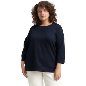TOM TAILOR Plussize sweatshirt voor dames, 10668 - Sky Captain Blue, 54 Grote maten