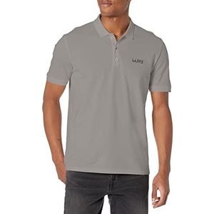 Hugo Boss heren Polo Poloshirt met korte mouwen en groot logo, zilver, S