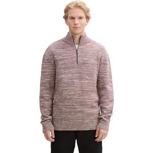 TOM TAILOR Denim heren trui, 36854 - Dark Rose Grey Mouline, L