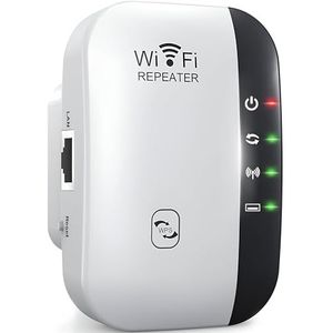 Retoo - Wifi-repeater - 2,4 GHz - 300 Mbit/s - WLAN-versterker - Ethernet-poort