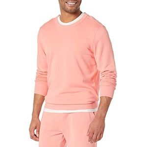Amazon Essentials Lichtgewicht sweatshirt met ronde hals en Franse badstof voor heren (verkrijgbaar in groot en lang), perzik, XL