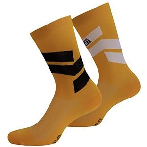 Nalini 02420801100C000.27 strepen SOCKS (19) UNISEX ADULT sokken oranje/zwart/wit, XS