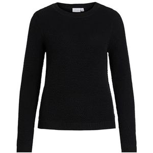 Vila Dames Vidalo O-hals L/S Knit Top/Su-Noos Pullover, zwart, XL