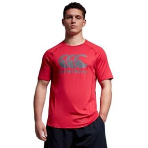 Canterbury Superlight T-shirt met groot logo, vlag rood XXL