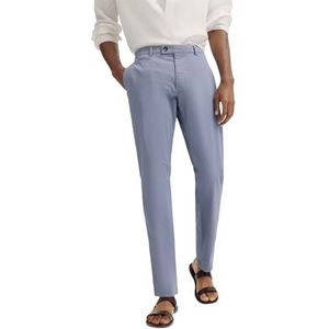 Chino - Blauw - 86% Katoen - Met Stretchfunctie