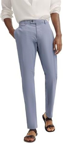 Chino - Blauw - 86% Katoen - Met Stretchfunctie