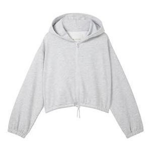 TOM TAILOR Sweatjack voor meisjes, 15398 - Light Stone Grey Melange, 176 cm