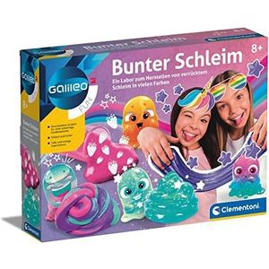 Galileo Fun – kleurrijk slijm, grappige experimenten met kleverige glibber en glinsterende stoffen, speelgoed voor kinderen vanaf 8 jaar, voor kleine chemici van Clementoni 59172