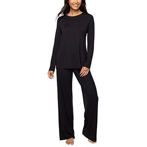 Vanity Fair Beyond Comfort Modal-pyjamaset voor dames, korte en lange mouwen, zwart, klein