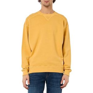 United Colors of Benetton Pullover met capuchon voor heren, Geel, XS