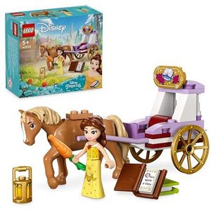LEGO ǀ Disney Princess Belle's paardenkoets met Prinses Poppetje voor Kinderen, Bouwbaar Belle en het Beest Paarden Speelgoed, Leuk Cadeau voor Meisjes en Jongens vanaf 5 Jaar 43233