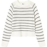 Gebreide Trui - Lange Mouwen - O-hals - Kort - Geribde Manchetten