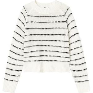 Gebreide Trui - Lange Mouwen - O-hals - Kort - Geribde Manchetten