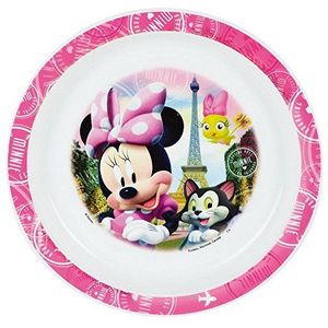 Kunststof ontbijtbordje plat Disney Minnie Mouse 22 cm - Onbreekbare kinder bordjes