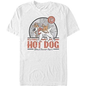 Disney Oliver Hotdogs T-shirt voor heren, wit, S
