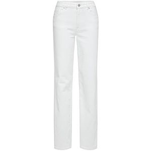SELECTED FEMME Vrouwelijke wijde fit jeans met hoge taille, wit (snow white), 28W x 32L