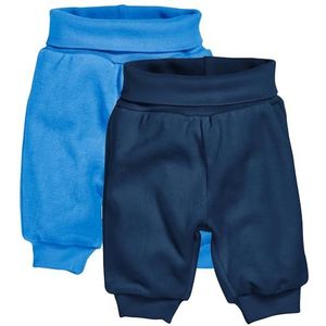 Playshoes Baby pompbroek, joggingbroek, 2 stuks, Nicki Blauw, 74