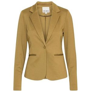 ICHI IHKATE BL Damesblazer, korte blazer, jas, eenknoops-blazer met stretch en reverskraag, groen, S