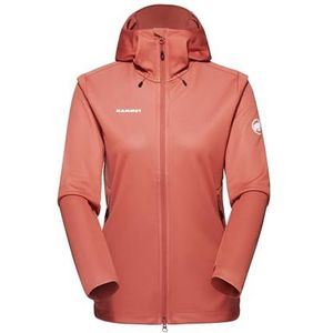 Mammut Dames Ultimate VII So Hooded Jacket Softshell, Baksteen, XS