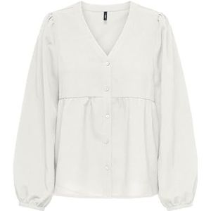 Onlnova Life Vis L/S Ebba Top, cloud dancer, XS