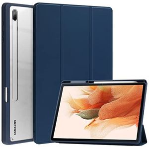 VOVIPO Hybrid Slim Stand Case voor Samsung Galaxy Tab S8 Plus / S7 FE / S7 Plus 12,4 inch, schokbestendige beschermhoes met transparante achterkant voor Galaxy Tab S8 Plus/S7 FE / S7 Plus 12,4 inch