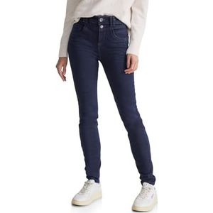 Street One Dames jeansbroek slim en high, Clean Indigo Wash, 34W / 32L