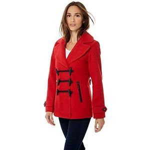 Bonamaison Dames Millitaire Knoop Cropped Coat T-Shirt