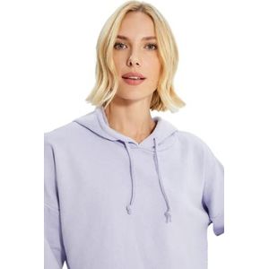 Trendyol Sweatshirt - Wit - Crop, Lila, M