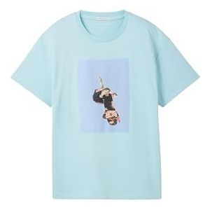 TOM TAILOR T-shirt voor jongens, 13117 - Pastel Turquoise, 140 cm