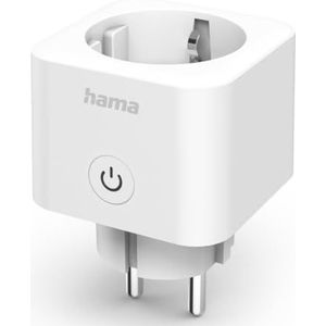 Hama WiFi Smart Stopcontact - Mat Home App en Spraakbediening, Stroommeting, Timer - 3680 W