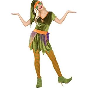 Atosa 56494 COSTUME GOBLIN M-L, dames, groen/oranje