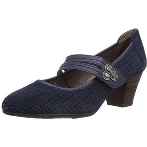 Jana 24331, Vrouwen Mary Jane Flats, Blauw marine, 38 EU