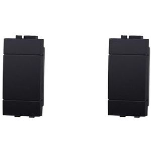 IXTRIMA Valse polo-gatafdekking, compatibel met Bticino Living Light, set van 4 stuks, zwart