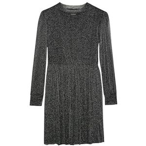 s.Oliver - Jurk - Zwart - Flare - Knielengte - Lange Mouw