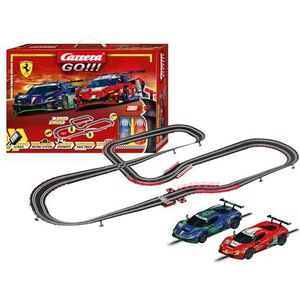 Carrera GO... Ferrari Power Racing racebaanset, racebaan met gelicentieerde Slotcars, tot 2 spelers, voor kinderen vanaf 6 jaar en volwassenen