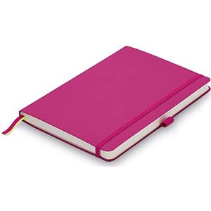 LAMY Paper Softcover A6 notitieboek 810 – formaat DIN A6 (102 x 144 mm) in roze met Lamy-liniatuur, 192 pagina's en elastische sluitband