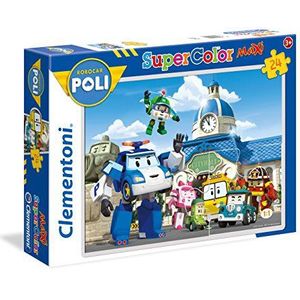 Clementoni 24494 Robocar Poli Supercolor Puzzel, 24 Pezzi