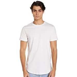 JACK & JONES Heren T-shirt Effen Ronde Hals T-Shirt, zwart, XS