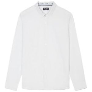 Teddy Smith Herenhemd, karton, ML, wit/microprint, blauw, maat L, Wit/Micro Print Blauw, L