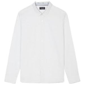 Teddy Smith Herenhemd, karton, ML, wit/microprint, blauw, maat L, Wit/Micro Print Blauw, L