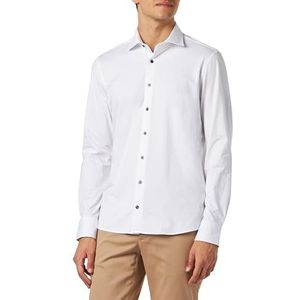 bugatti Vrijetijdshemd voor heren, 1:1 mouw, wit-10, XXL