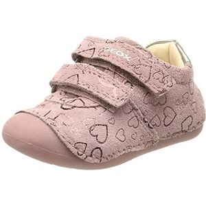 Geox Baby B Tutim B Sneakers voor meisjes, Dk Roze Zilver, 18 EU