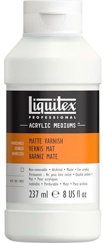 Liquitex 5208 matte vernis, beschermt tegen omgevingsinvloeden, behoudt de glans en helderheid van acrylverf - 237ml FLes, Mat