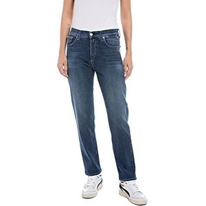 Replay Dames MAIJKE Straight Jeans, 007 Dark Blue, 2430, 007, donkerblauw, 24W x 30L