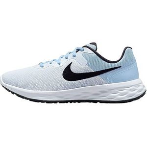 Nike Revolution 6 Nn Hardloopschoenen voor heren, Voetbal Grijs Zwart Cobalt Bliss White, 47 EU