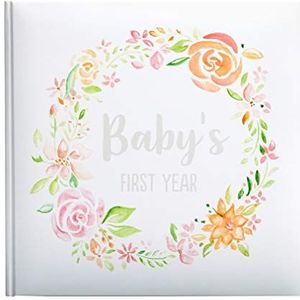 Kate & Milo Bloemen Baby's Eerste Jaar Geheugenboek, Baby Mijlpalen Fotoalbum, Trendy Baby Meisje Gift