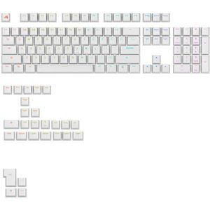 Glorious Gaming - GPBT Backlit Keycaps (Wit), doorschijnende legendes, geschikt voor 100%,75%,65%,60% custom mechanische toetsenborden, past op ANSI, ISO, Windows & macOS - Amerikaanse QWERTY-indeling