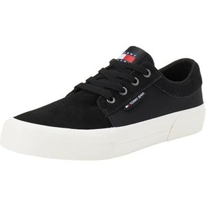 Tommy Jeans Heren TJM Vulc. Skater Mix materiaal (EM0EM01456) Low Top Sneaker, zwart (zwart), 6.5 UK, Zwart, 40 EU