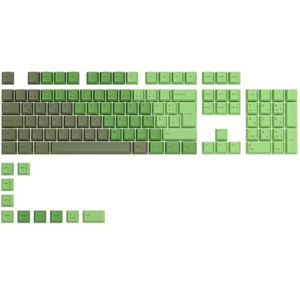 Glorious Gaming 115x GPBT-toetsen - kersenhouten profiel, superduurzaam PBT-kunststof, opvallende esthetiek, superieur geluid, origineel lettertype, Duitse lay-out - olijf